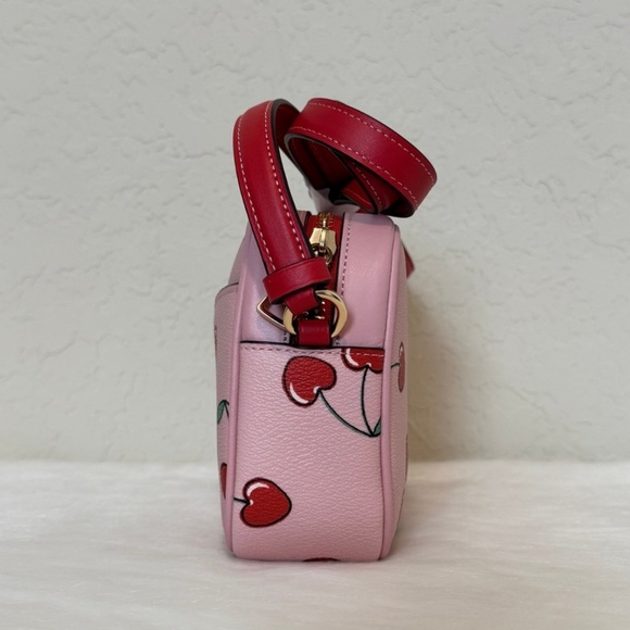 Coach Mini Jamie Camera Bag With Heart Cherry Print - Picture 4 of 12